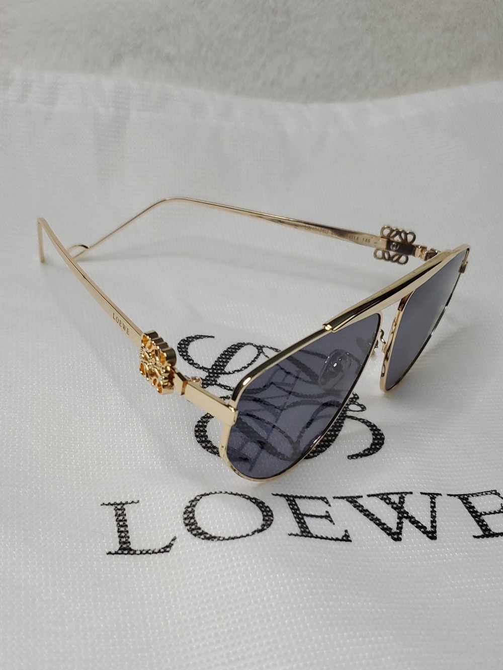 Gold Frame Blue Lens Women's Aviator Sunglasses